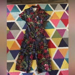Lucy & Yak Floral Jumpsuit - Red, Purple, Green